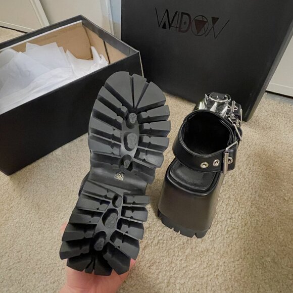 New Dolls Kill Widow Fury Mood Platform Sandals - Picture 4 of 8